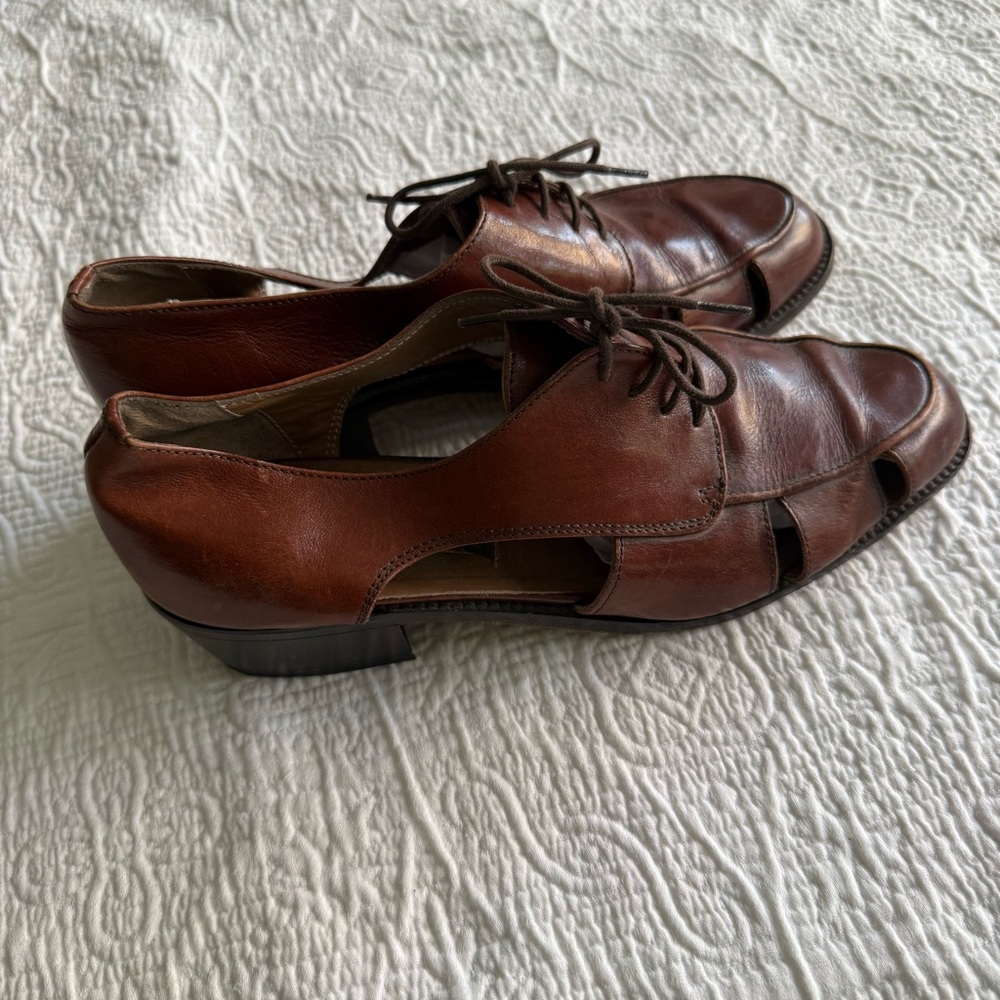 Guido Longinotti Brown Leather Loafers Classic EU 38 US size 7